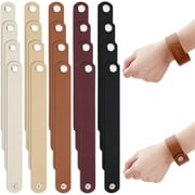 20pcs 5 Colors PU Leather Bracelets 8-3/4 x 1 inch Plain Leather Snap Bracelets Blank Wrist Leather Cuffs Leather Straps with Snaps for DIY DIY Crafts Wristbands Men Women Jewelry Making