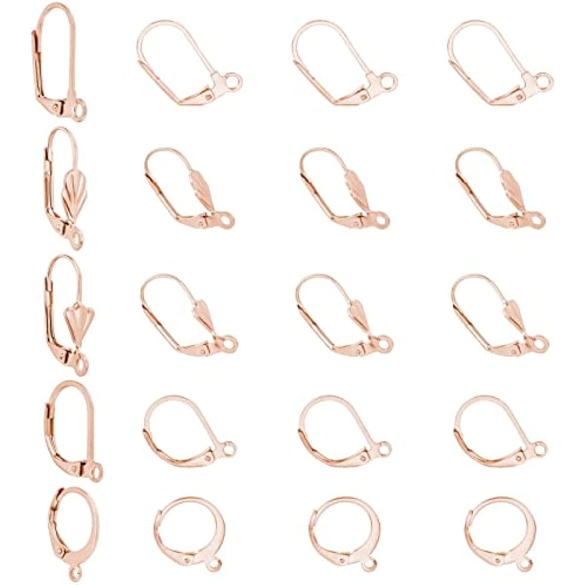50pcs Not Fade 316 Stainless Steel Rose Gold Earring Hooks for Jewelry  Making Earring Hoops Components Ear Wires DIY Findings