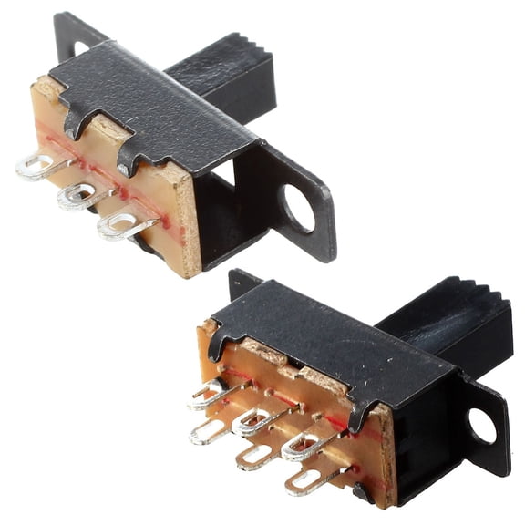 20pcs 5V 0.3 A Mini Size Black SPDT Slide Switch For Small DIY Power Electronic Projects & 10 Pcs 6 Pins 2 Positions DPDT On/On Mini Slide Switch