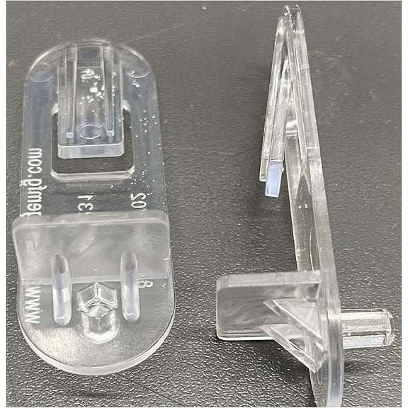 20pcs 5mm Clear Plastic shelf locking support clips for 5/8" shelves