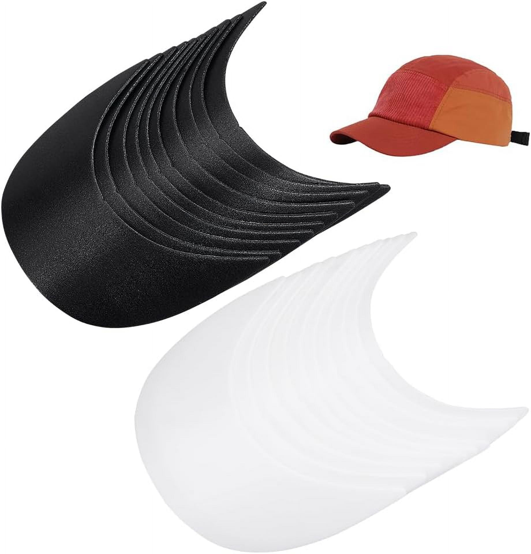 20pcs 6.1x4.9inch Baseball Cap Visor Insert White & Black Ball Cap for ...