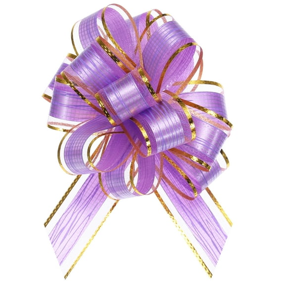 20pcs 6 Inch Large Pull Bow Gift Wrapping Bows Ribbon Organza Lavender Purple for Wedding Baskets Presents Christmas