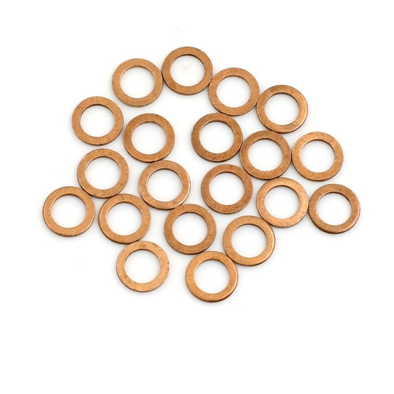 20pcs 6mm Inner Diameter Copper Washers Flat Sealing Gaskets Ring