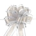 thumbnail image 1 of 20pcs 7 Inch Large Pull Bow Gift Wrapping Bows Ribbon Organza Silver for Wedding Baskets Presents, 1 of 6