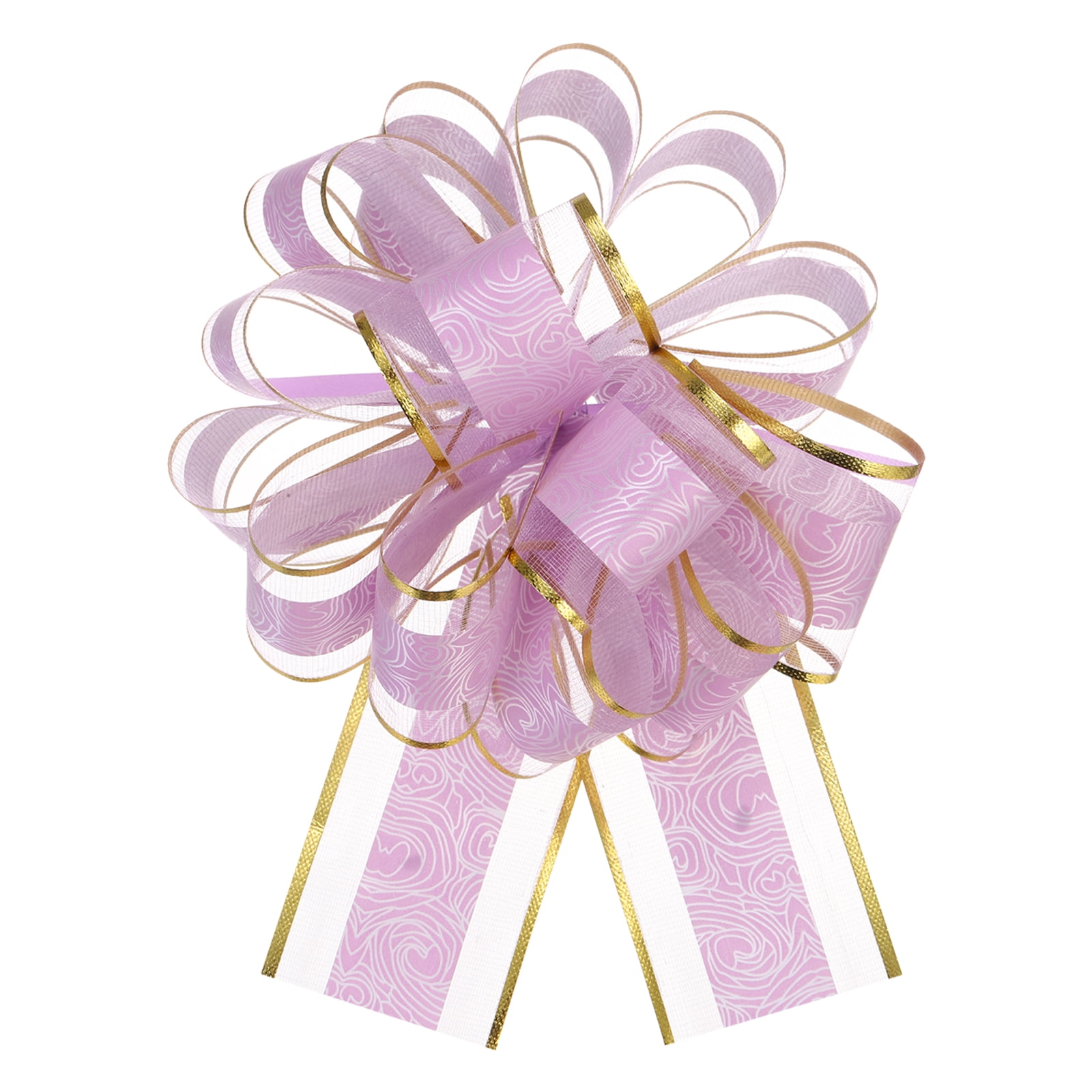 20pcs 8 Inch Large Pull Bow Gift Wrapping Bows Ribbon Organza Light Purple for Wedding Presents Christmas Party