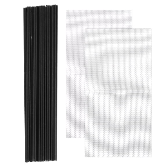 Uxcell 20Pcs 8" Plastic Welding Rods Welding Sticks with Stainless Steel Mesh for Repairing Plastic Bumpers Kayaks Black