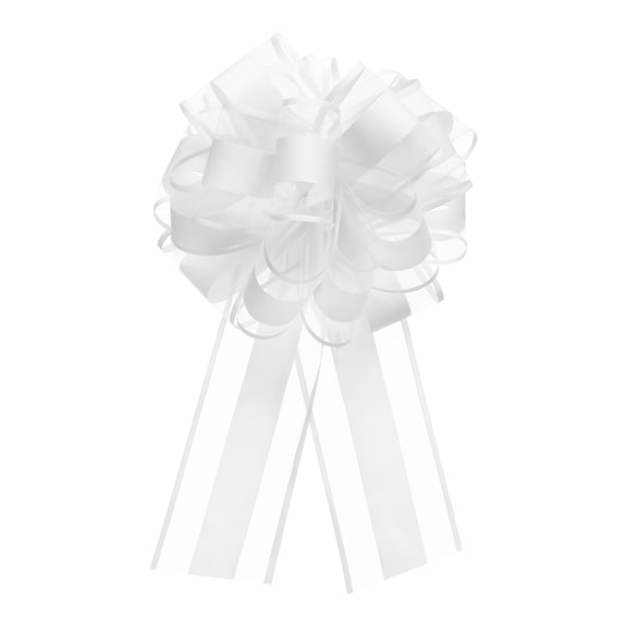 20pcs 8" Large Big Pull Bow Organza Gift Wrapping Bows Ribbon for Wedding Presents Christmas,White