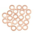 thumbnail image 1 of 20pcs 8mm Inner Dia Car Copper Washers Flat Sealing Gaskets Rings, 1 of 5