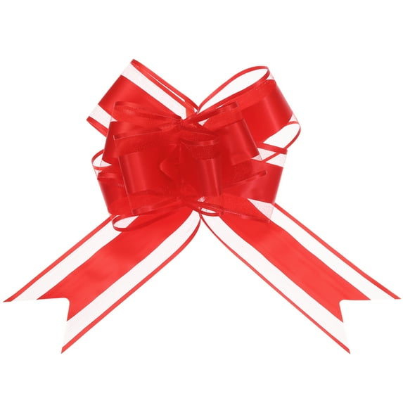 20pcs 9 Inch Extra Large Pull Bow Gift Wrapping Big Organza Bows Ribbon Red for Wedding Baskets Presents