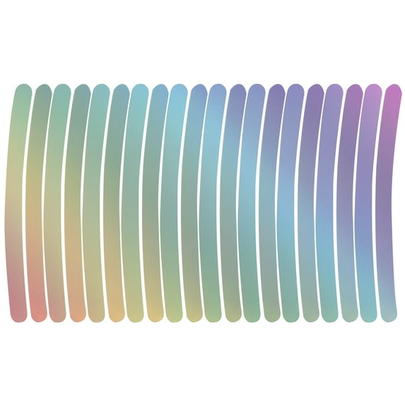 20pcs 9x0.7cm 3.54"x0.28" Car Wheel Rim Sticker Motorcycle Luminous Warning Stickers Tape Strips Universal Multicolor