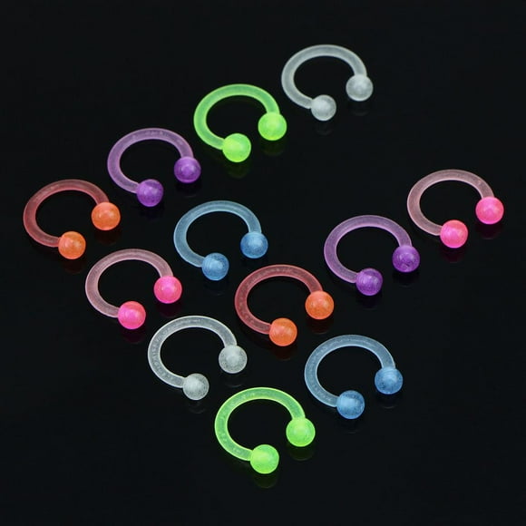 20pcs Acrylic Nose Septum 14G Lip Circular Barbell