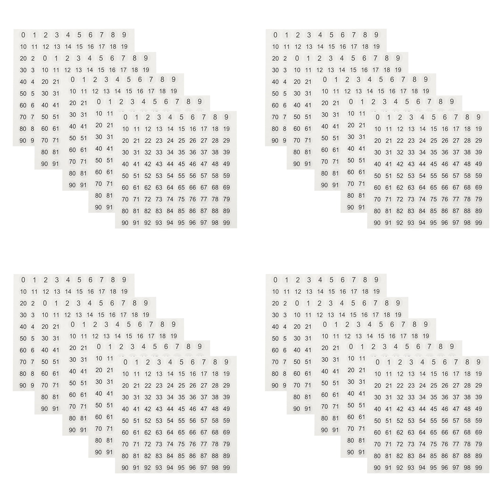 Small Rounding Numbers Letter Sticker RENACLIPY 20Set Round Number Stickers for Marking and Reminders Home ...