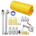 thumbnail image 1 of 20pcs Air Compressor Accessory Kit 25Ft Recoil Hose Gun Nozzles Set 1/4" NPT, 1 of 14