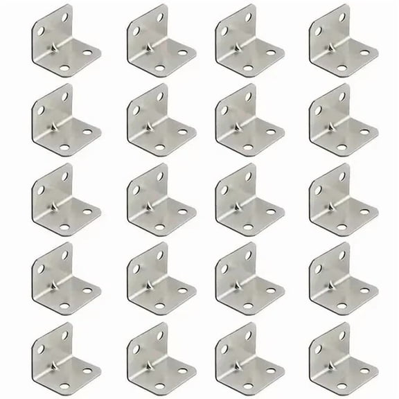 20pcs Angle Iron Board Table, Chair, Cabinet, Wardrobe, Fixed Connector, 90-degree Angle Iron Plate Bracket