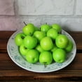 thumbnail image 1 of 20pcs Artificial Apples Lifelike Plastic Fruit Home Decor Kitchen Props Red Green 3.5cm, 1 of 8