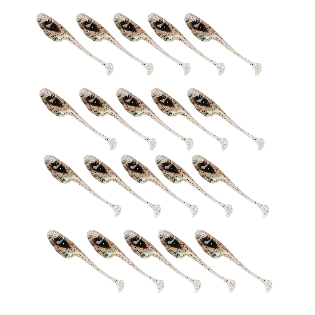 20pcs Artificial Baits Soft Fishing Lures Paddle Tail Swimbaits Fishing ...