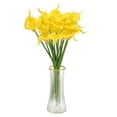thumbnail image 1 of 20pcs Artificial Calla Lily Fake Silk Flowers Bouquet Real Touch for Home Garden Wedding Party Decoration, Yellow, 1 of 7