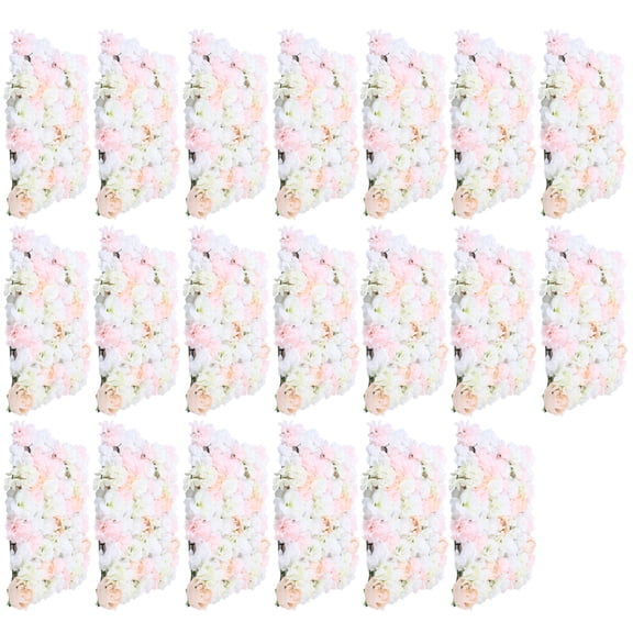 20pcs Artificial Flower Wall Panel Wedding Backdrop Decoration prop 16''x24''