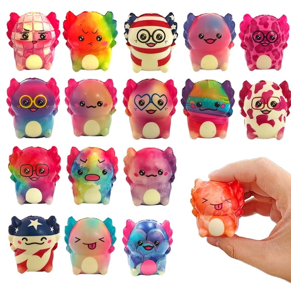 20pcs Axolotl Squishy Toys, , Easter Basket Fillers, Stress Relief Toys for Party Favors, Classroom Prizes, Pinata Filler, Goodie Bags Stuffers, Assorted Varieties