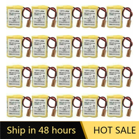 20pcs BR-AGCF2W 6V PLC Fanuc System PLC Battery A98L-0031-0011 with Brown Plug US STOCK