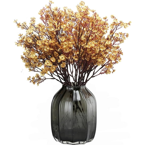 20pcs Babys Breath Artificial Flowers Gypsophila Bouquet Bulk Fake Spring Silk Small Flowers Real Touch Faux Floral for Home Bedroom Kitchen Garden Wedding Christmas Party DIY Decor (Purple)