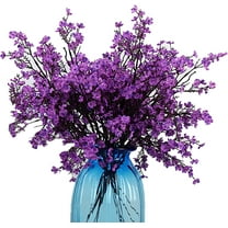 20pcs Babys Breath Artificial Flowers Gypsophila Bouquet Bulk Fake Spring Silk Small Flowers Real Touch Faux Floral for Home Bedroom Kitchen Garden Wedding Christmas Party DIY Decor (Purple)