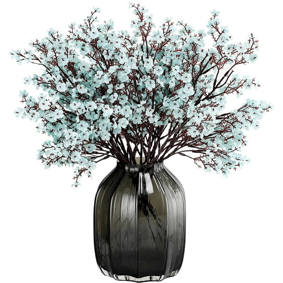 20pcs Babys Breath Artificial Flowers Gypsophila Bouquet Bulk Fake Spring Silk Small Flowers Real Touch Faux Floral for Home Bedroom Kitchen Garden Wedding Christmas Party DIY Decor (Purple)