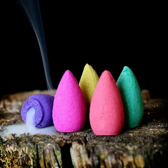 20pcs Backflow Incense Cones - Mixed Incense Cones Rose, Jasmine, Lavender & Sandalwood......