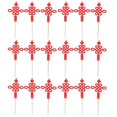 thumbnail image 1 of 20pcs Baking Cake Decors Lunar New Year Cake Toppers Chinese Knot Cake Pick(red), 1 of 9