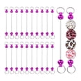 thumbnail image 1 of 20pcs Beadable Keychain Bar, Beadable Keychains Blanks Beaded Keychain Bar Bulk Key Chain Rod Making Charm for Beads Jewelry Making DIY Focal Bead Crafts Backpack, Rose Red, 1 of 6