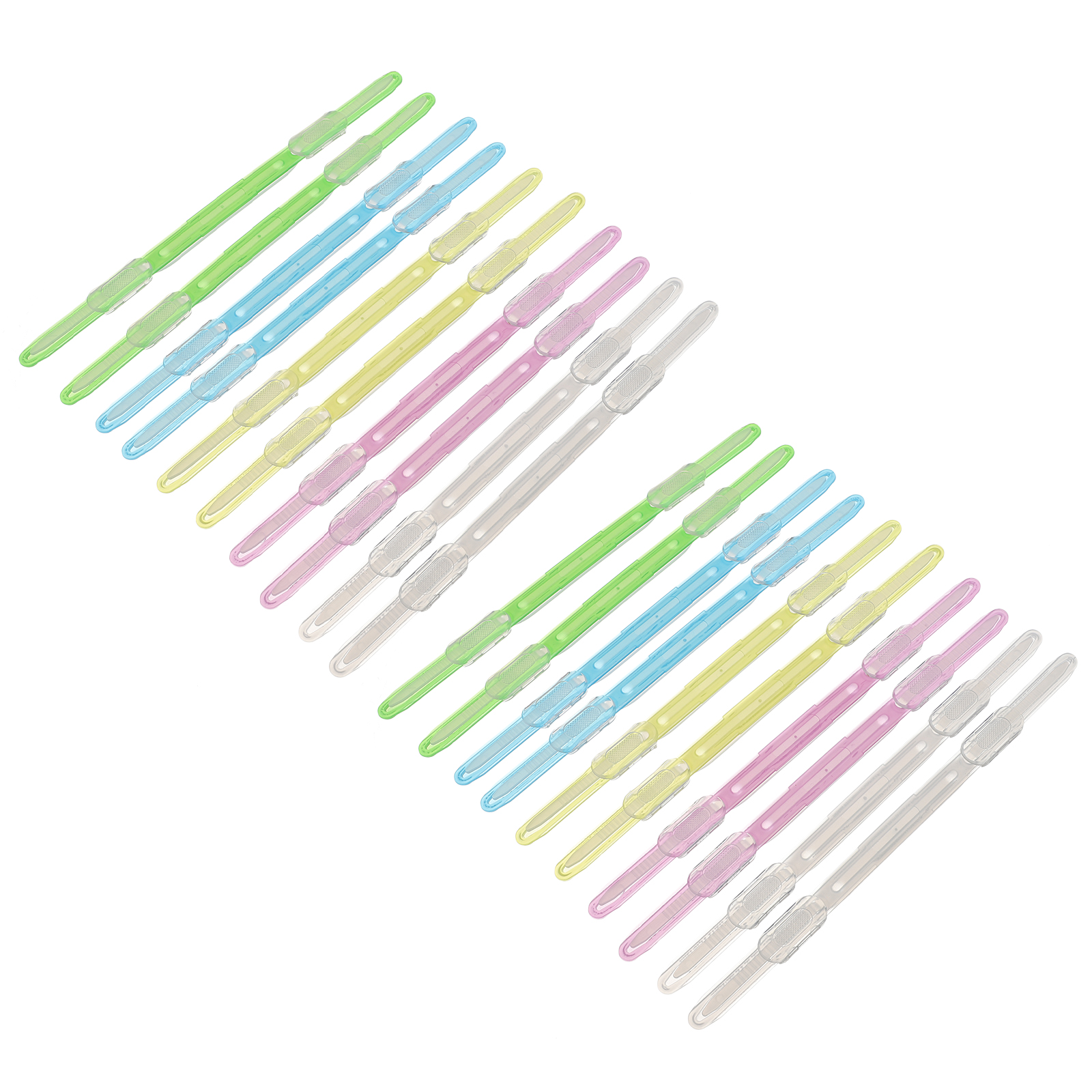 20pcs Binding Bar Slide Grip Colorful Sliding Bar File Folder Binding