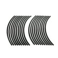 thumbnail image 1 of 20pcs Black Fit 20" Wheel Motorcycle Car Bike Wheel Rim Sticker Strips Reflective Tape, 1 of 6