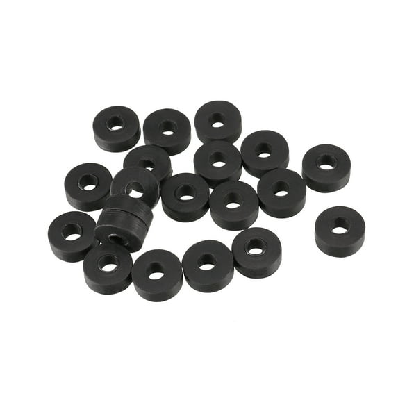 20pcs Black Rubber Round Flat Washer Assortment Size 3x8x3mm Flat Washer