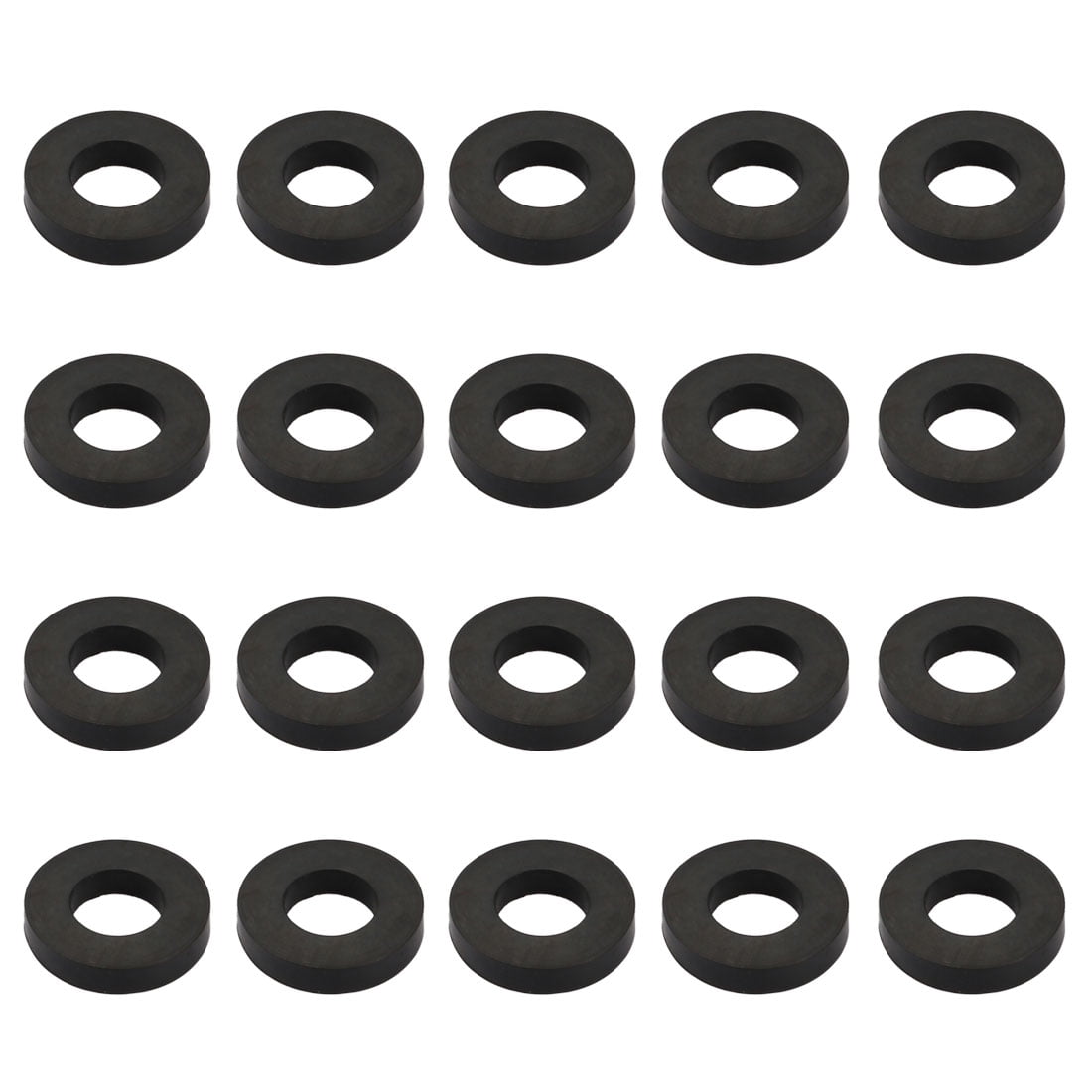 20pcs Black Rubber Round Flat Washer Assortment Size 6x12x2.2mm Flat Washer