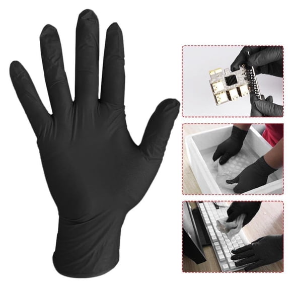 20pcs Black/blue Disposable Gloves Latex Dishwashing/Kitchen/ Work/Rubber/Garden Glove Universal For Left and Right Hand ,Comfort and Durability