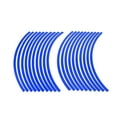 thumbnail image 1 of 20pcs Blue Fit 20" Wheel Motorcycle Car Bike Wheel Rim Sticker Strips Reflective Tape, 1 of 6