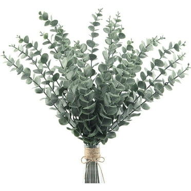 20pcs Branch Floral Arrangement Artificial Eucalyptus Fake Plant Stems Leaves