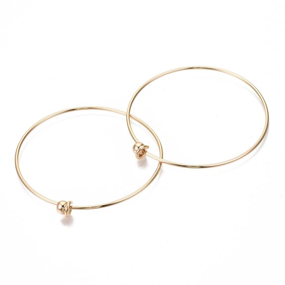 20pcs Brass Bangles Making Nickel Free golden Inner Diameter: 2-3/8 inch(6.2cm) 1.5mm