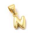 thumbnail image 1 of 20pcs Brass Charms Real 18K golden Plated Long-Lasting Plated Lead Free & Cadmium Free Letter Charm Letter N 9.5x6.5x2.5mm Hole: 5x3.5mm, 1 of 2
