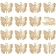 thumbnail image 1 of 20pcs Brass Mini Butterfly Charms 18K Real Gold Plated Cute Butterfly Pendant Bracelet Charms (10x11x3mm) for DIY Necklace Bracelet Earrings DIY, 1 of 1