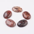 thumbnail image 1 of 20pcs Brecciated Jasper Flat Back Cabochons Oval 25x18x7~7.5mm, 1 of 2
