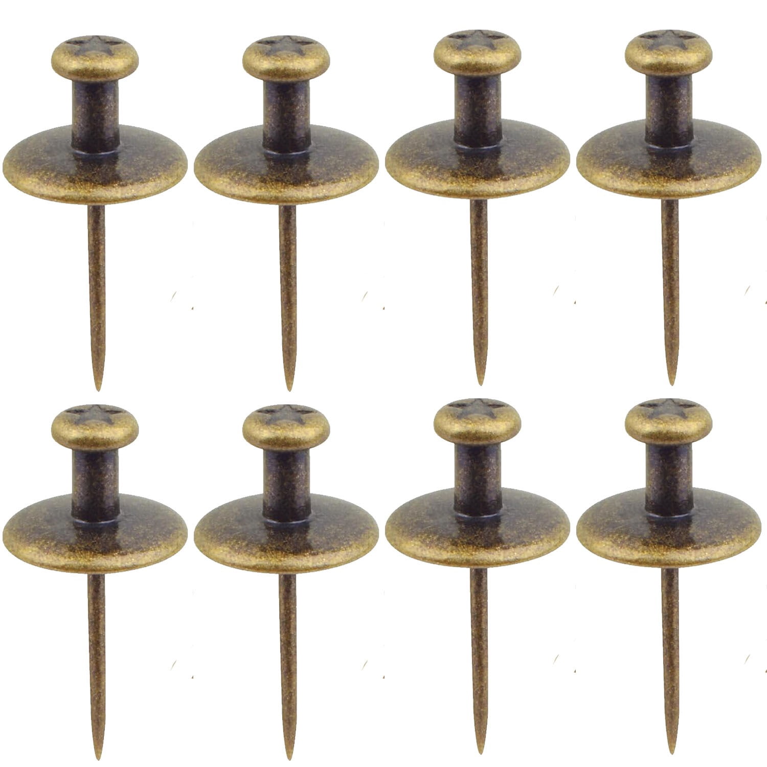 20pcs Bronze， Double Head Large Push Pins Zinc Alloy Long Pushpin Thumb ...