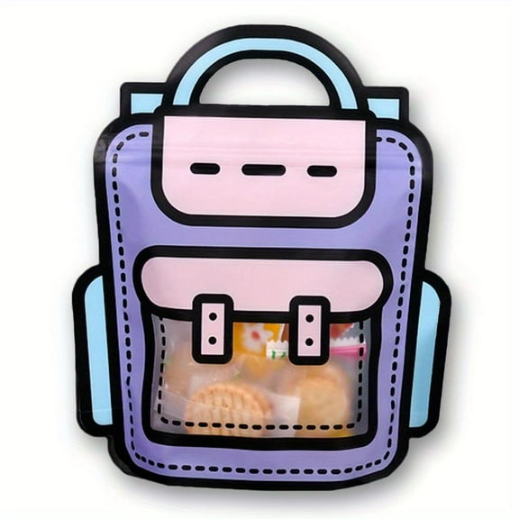 20pcs Bulk Gift Bags for Kids Birthday Party Supplies - Goodie Bag for Candy, Food, Snacks or Favors with Resealable Ziplock Seal (Purple S)