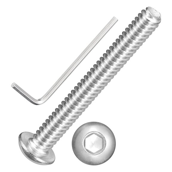 20pcs Button Head Socket Cap Screws - [#10-24x1-1/2"mm] 18-8 Stainless Steel - Industrial Grade Corrosion Resistant for Kitchen, Bathroom, Furniture & DIY Projects
