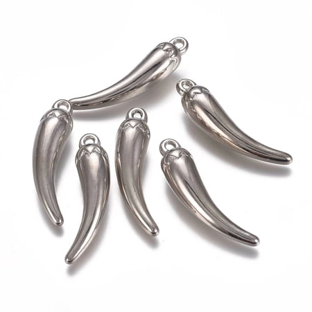 20pcs CCB Plastic Pendants Chili 38x9x9mm Hole: 1.6mm
