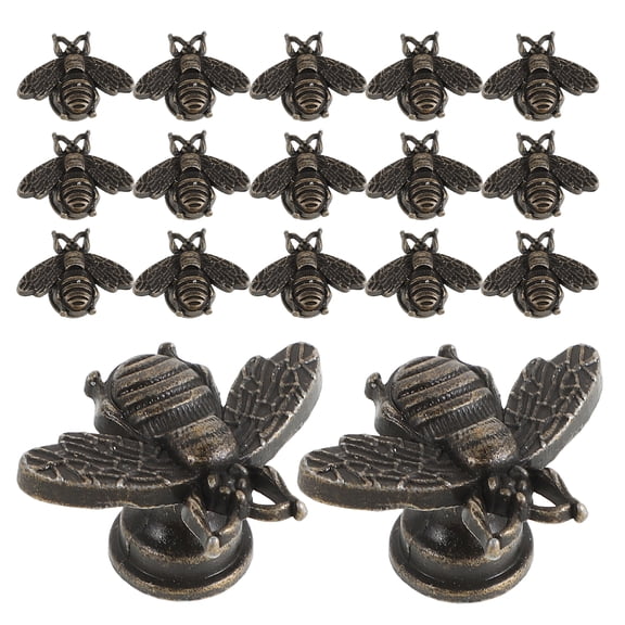 20pcs Cabinet Knobs Bee Shape Pull Handle Antique Dresser Handle For Door Drawer Home Furniture Retro Bee Shape Cabinet Drawer Pulls