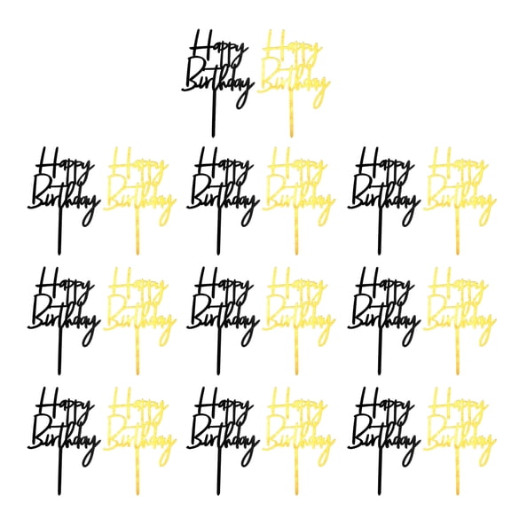 20pcs Cake Topper Cake Insert Cards Acrylic Cake Decoration
