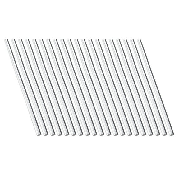 20pcs Car Air Conditioner Vent Outlet Trim Interior Trim Decoration Strip for Straight Air Vent Silver Tone