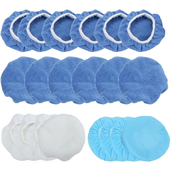 20pcs Car Polisher Cover Waterproof Dustproof Protective Case, 9 10 inch Waxing Wash Wool for Car Buffer Polisher