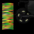 thumbnail image 1 of 20pcs Car Tire Rim Reflective Sticker Night Warning Strip Motorcycle Decals Auto Reflector Bike Wheel Hub Stickers F2A0, 1 of 8